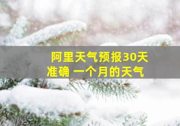 阿里天气预报30天准确 一个月的天气